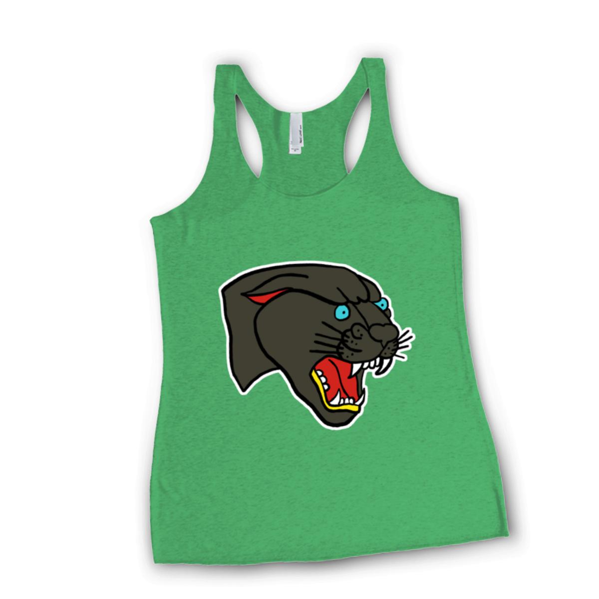 American Traditional Panther Ladies' Racerback Tank Extra Small envy-green