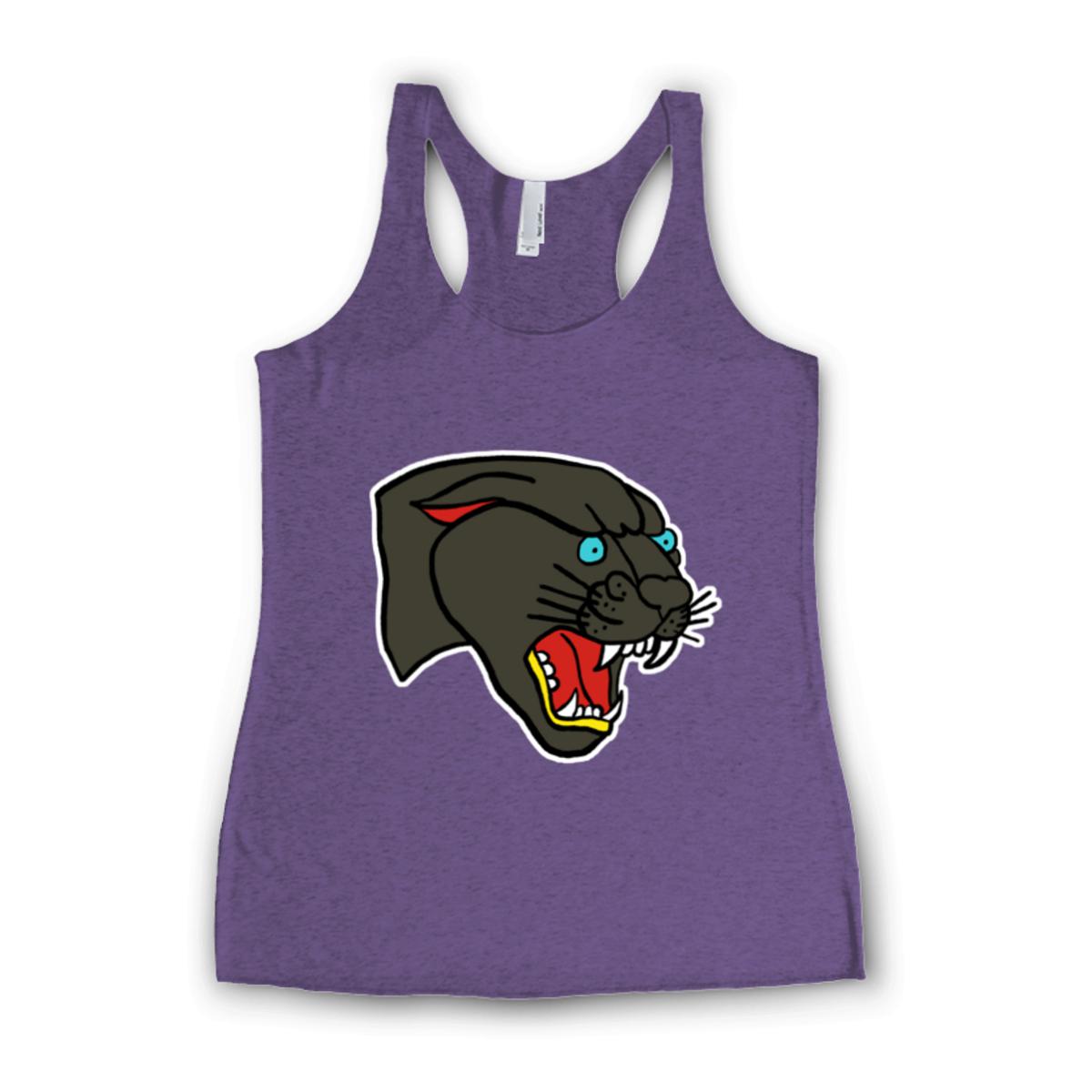 American Traditional Panther Ladies' Racerback Tank Extra Small purple-rush