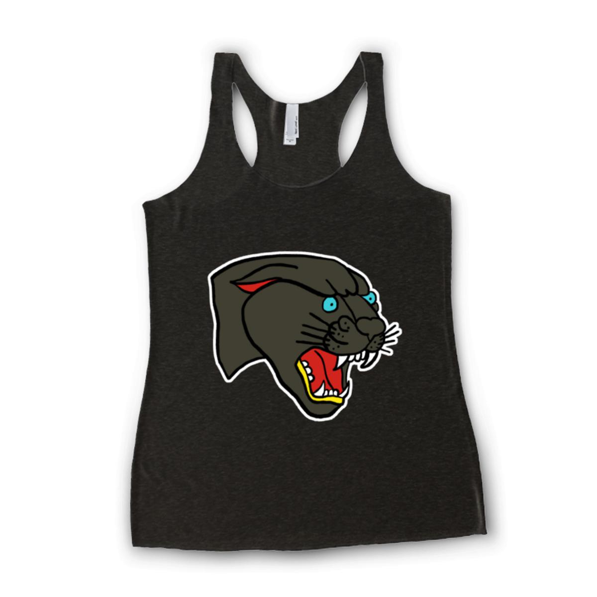 American Traditional Panther Ladies' Racerback Tank Extra Small vintage-black