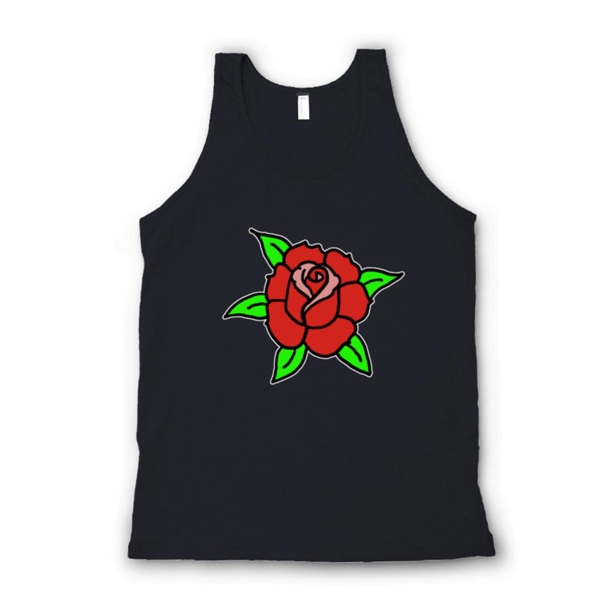 American Traditional Rose Unisex Tank Top Double Extra Large black