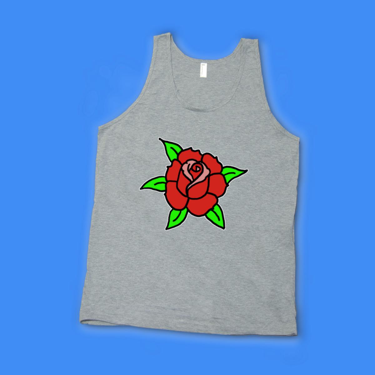 American Traditional Rose Unisex Tank Top