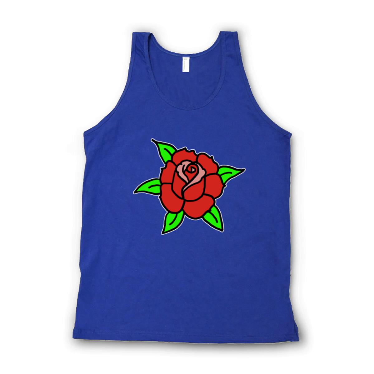 American Traditional Rose Unisex Tank Top Extra Large lapis