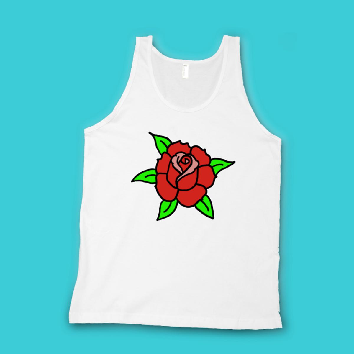 American Traditional Rose Unisex Tank Top
