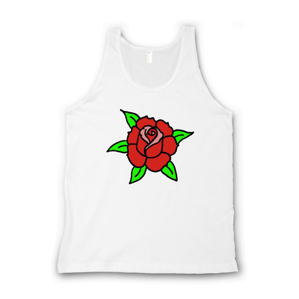 American Traditional Rose Unisex Tank Top Small white