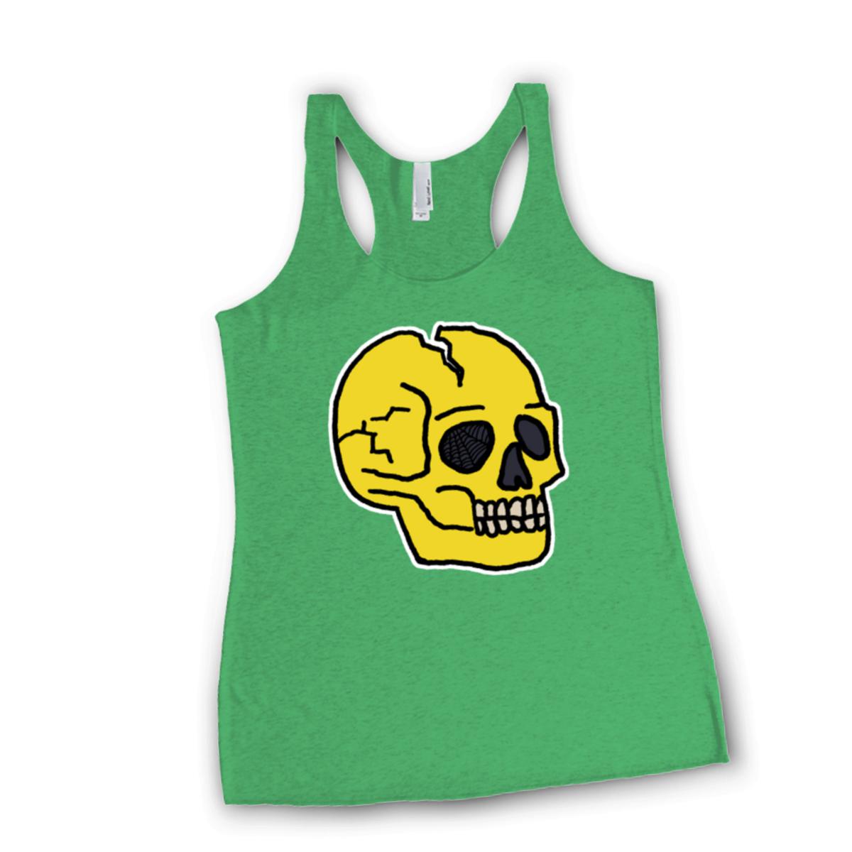 American Traditional Skull Ladies' Racerback Tank Medium envy-green