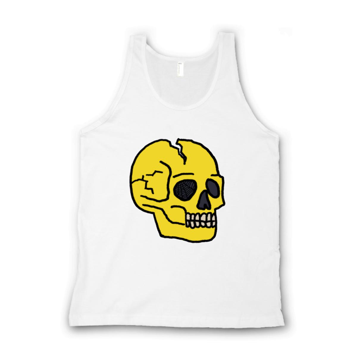 American Traditional Skull Unisex Tank Top Large white