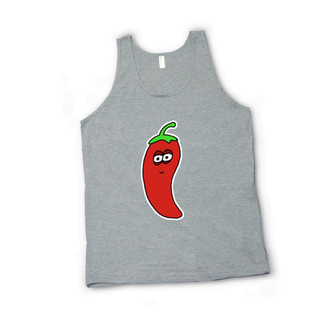 Chili Pepper Unisex Tank Top Extra Small heather-grey