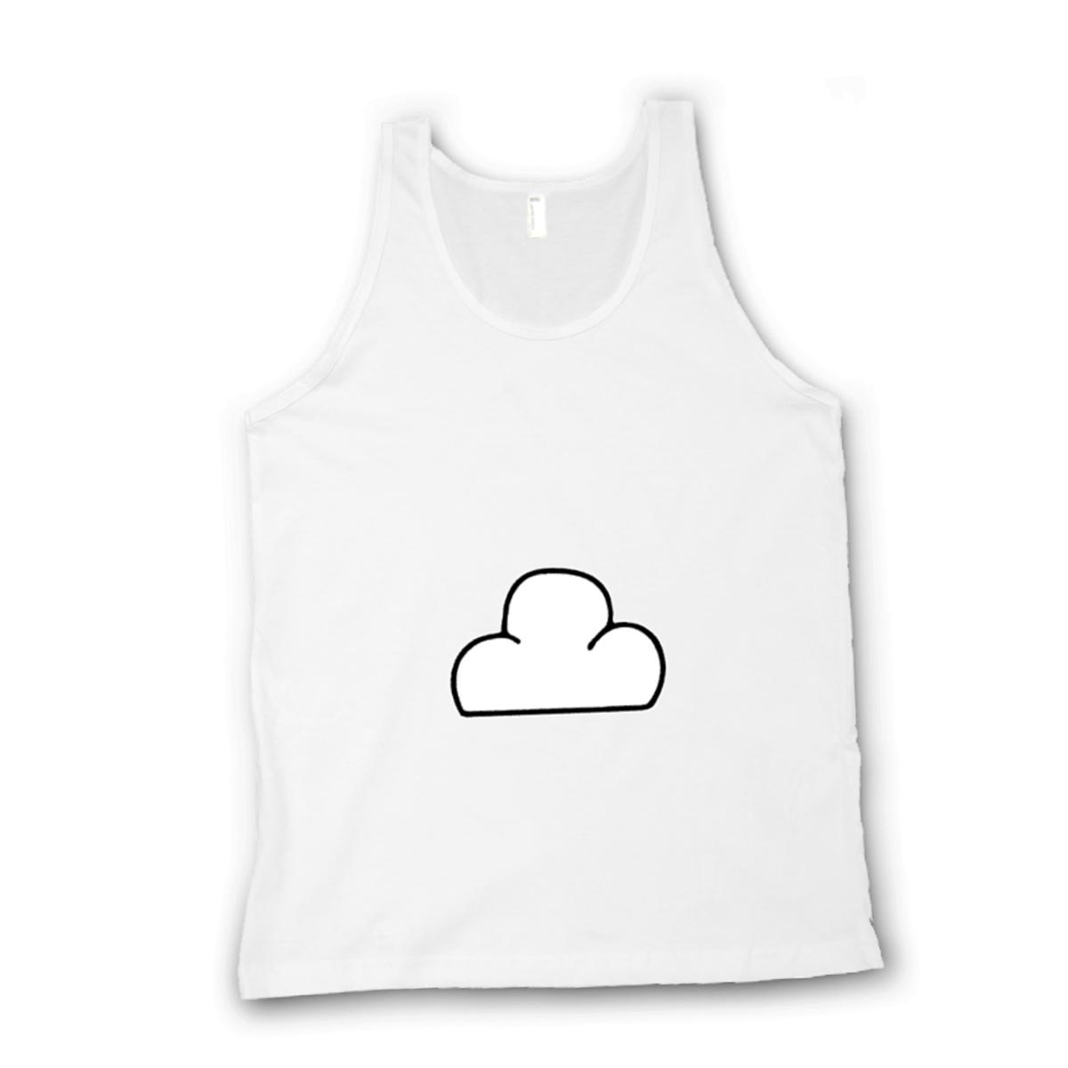 Cloud Unisex Tank Top Extra Small white