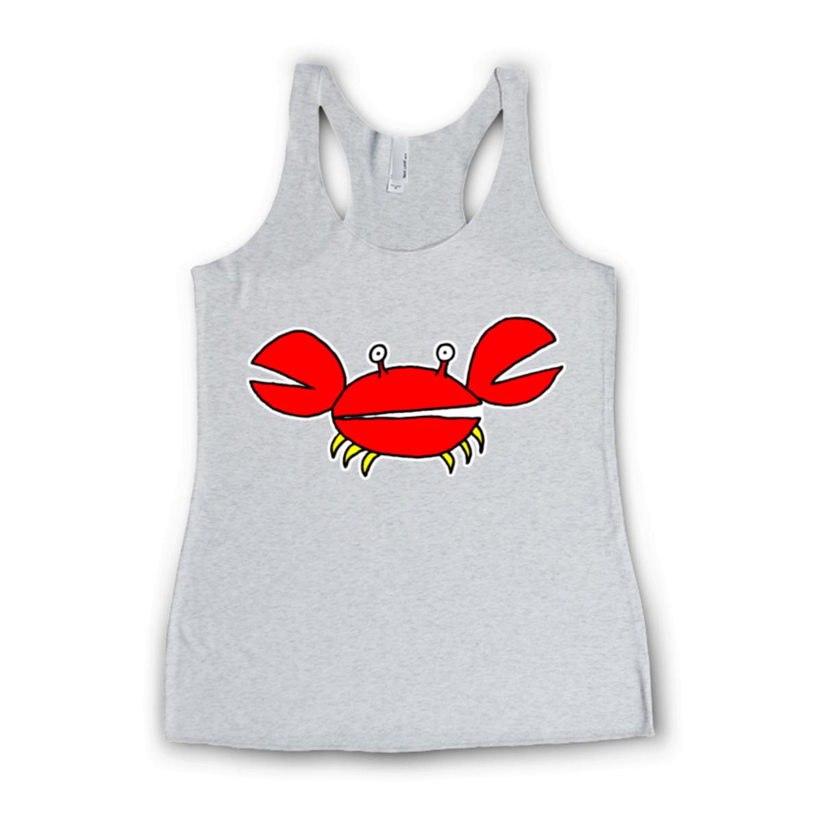 Crab Ladies' Racerback Tank Medium heather-white