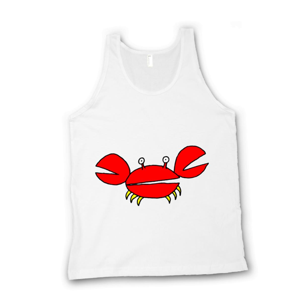 Crab Unisex Tank Top Small white