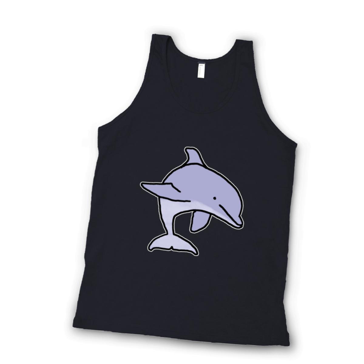 Dolphin Unisex Tank Top Double Extra Large black