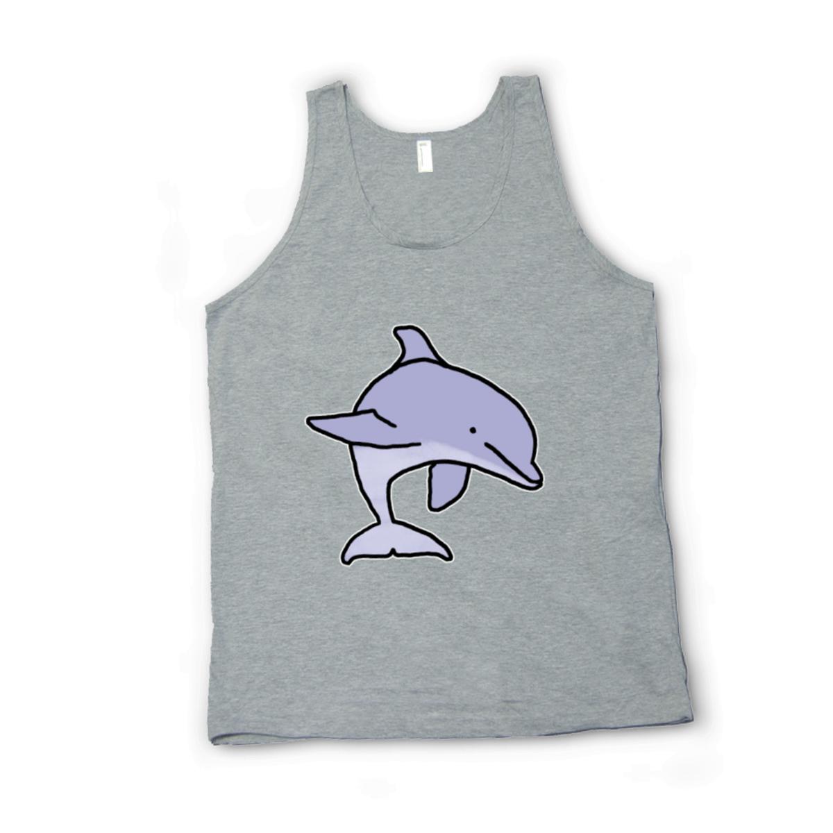 Dolphin Unisex Tank Top Double Extra Large heather-grey