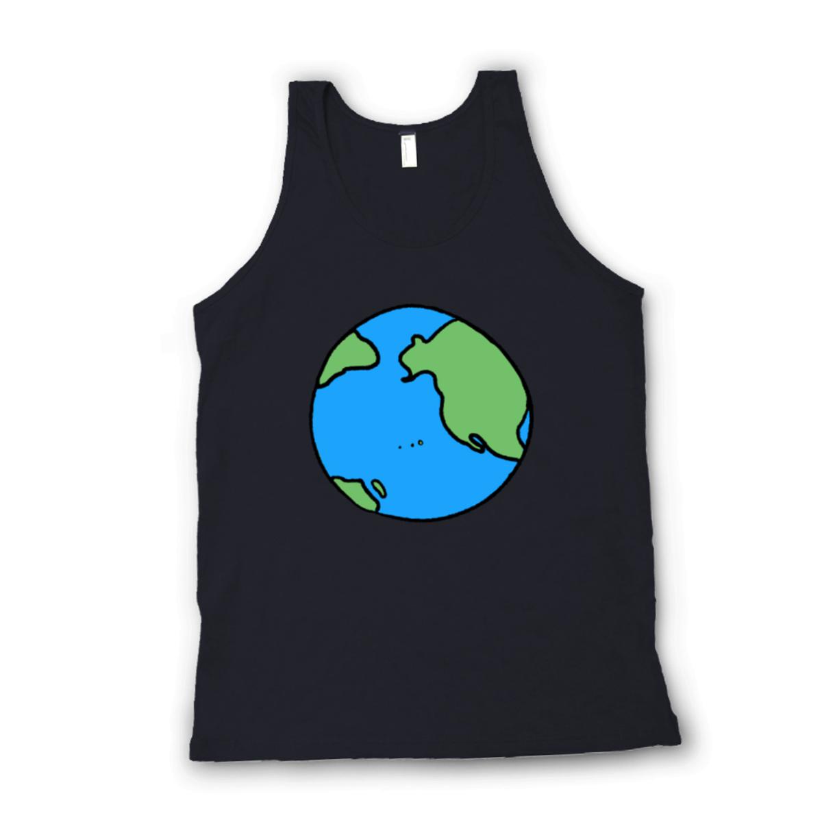 Earth Unisex Tank Top Extra Small black