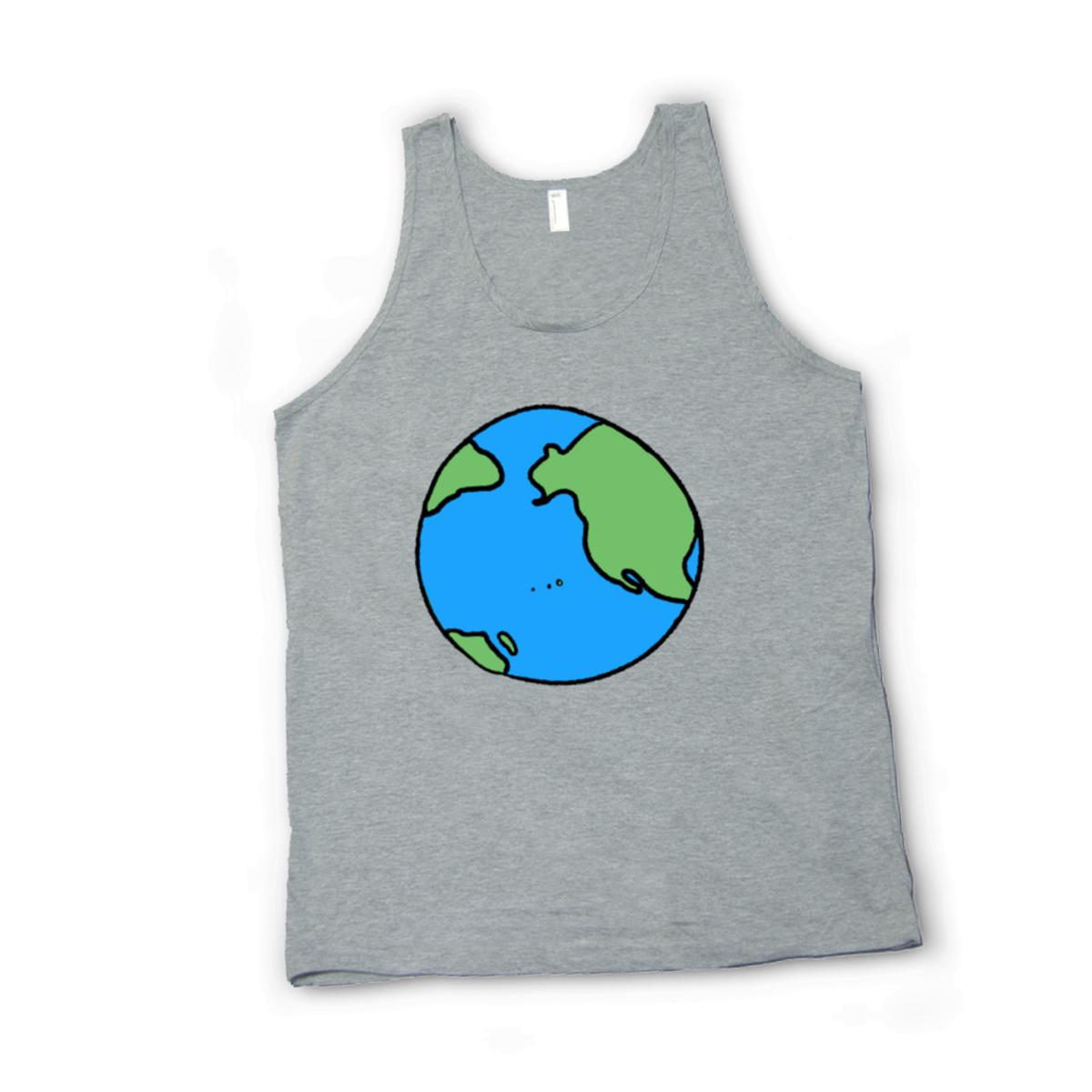 Earth Unisex Tank Top Extra Large heather-grey