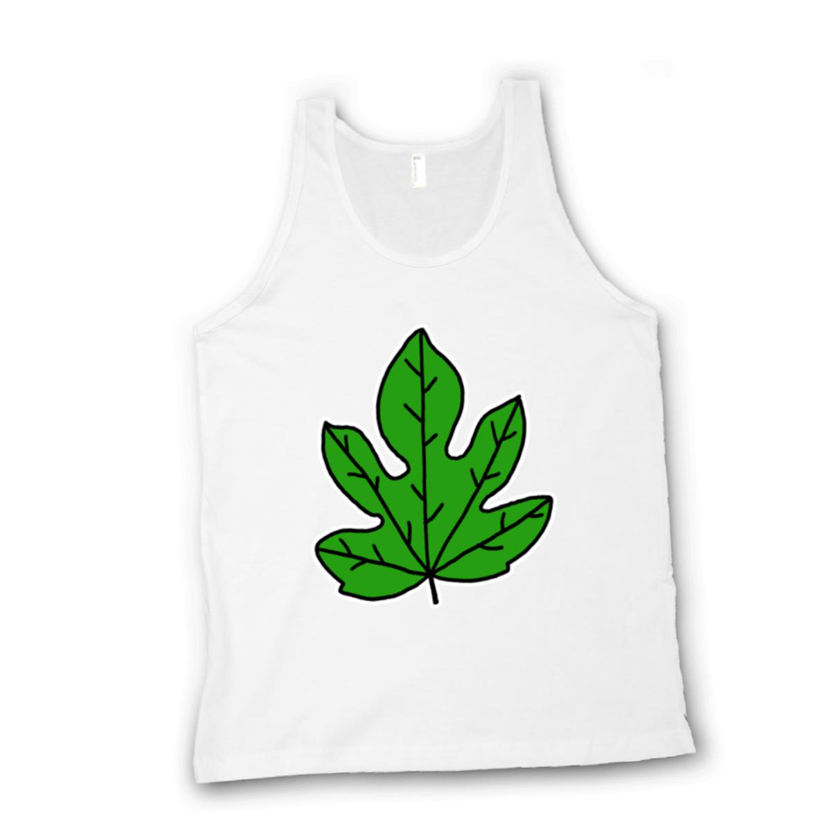 Fig Leaf Unisex Tank Top Extra Small white