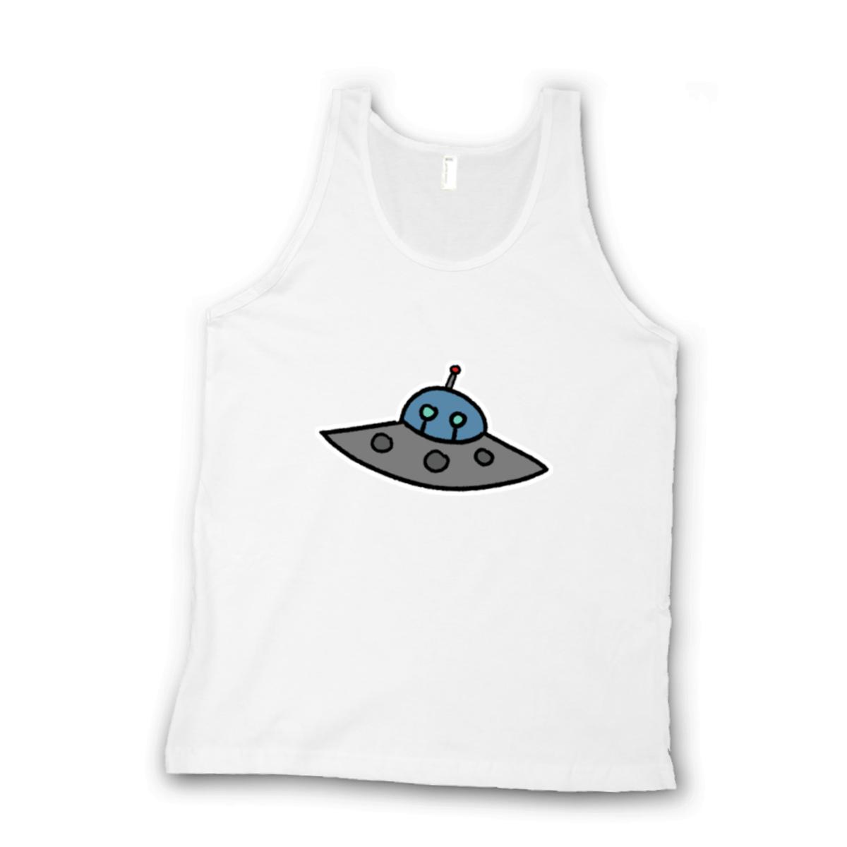 Flying Saucer Unisex Tank Top Double Extra Large white