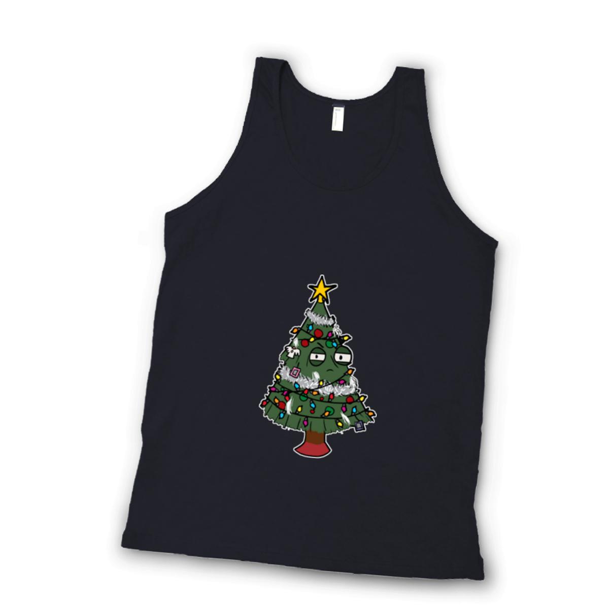 Gaudy Christmas Tree Unisex Tank Top Small black