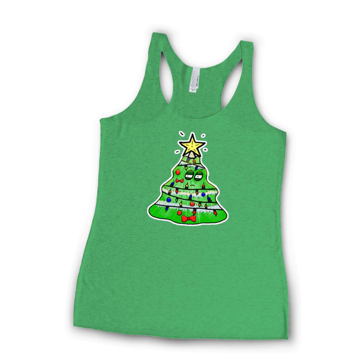 Gaudy Christmas Tree 2021 Ladies' Racerback Tank Extra Small envy-green