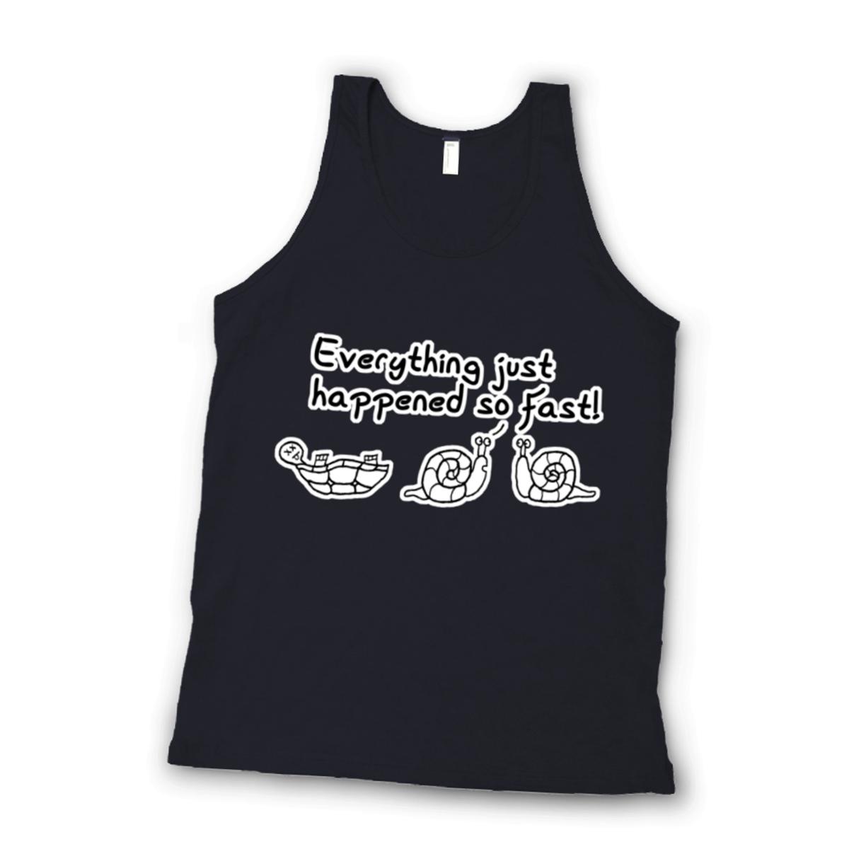 Happened So Fast Unisex Tank Top Double Extra Large black