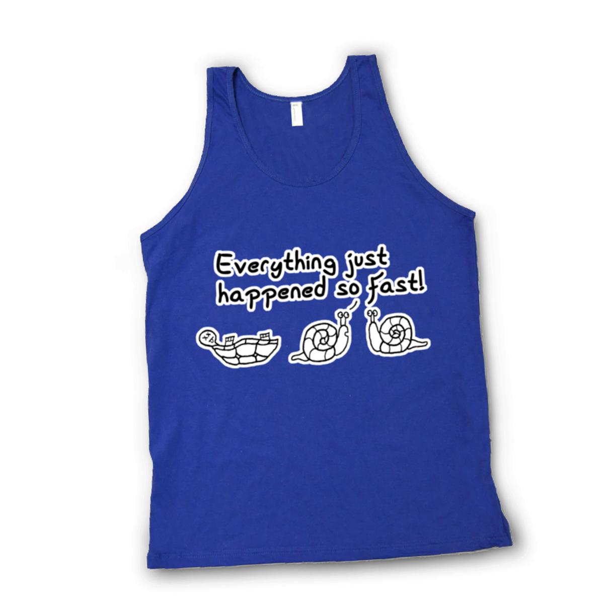 Happened So Fast Unisex Tank Top Extra Small lapis