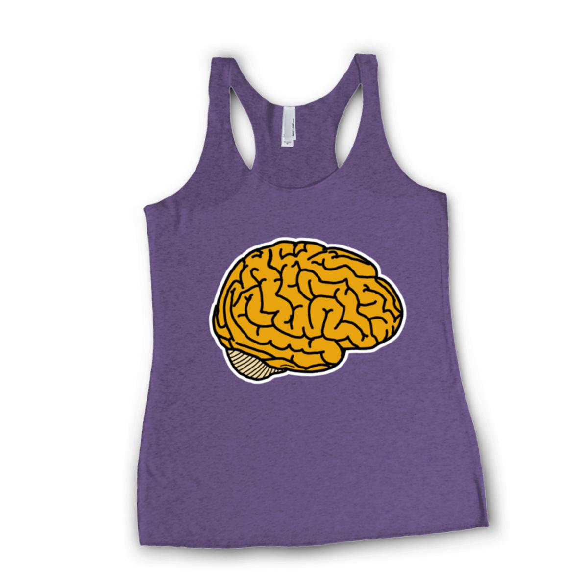 Illustrative Brain Ladies' Racerback Tank Large purple-rush