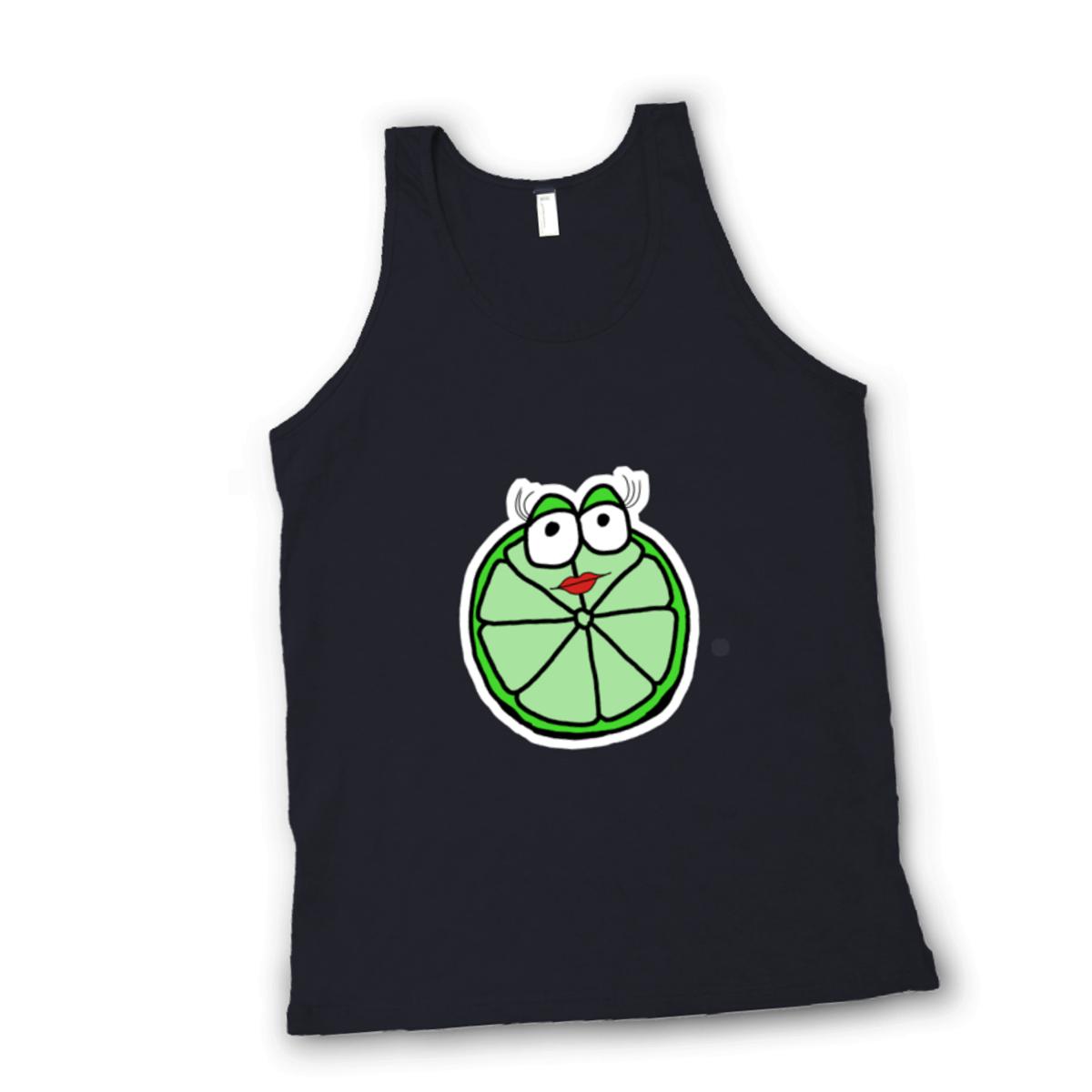 Lime Unisex Tank Top Double Extra Large black