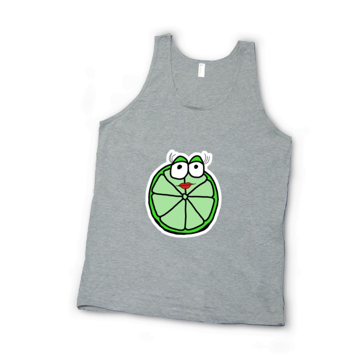 Lime Unisex Tank Top Small heather-grey