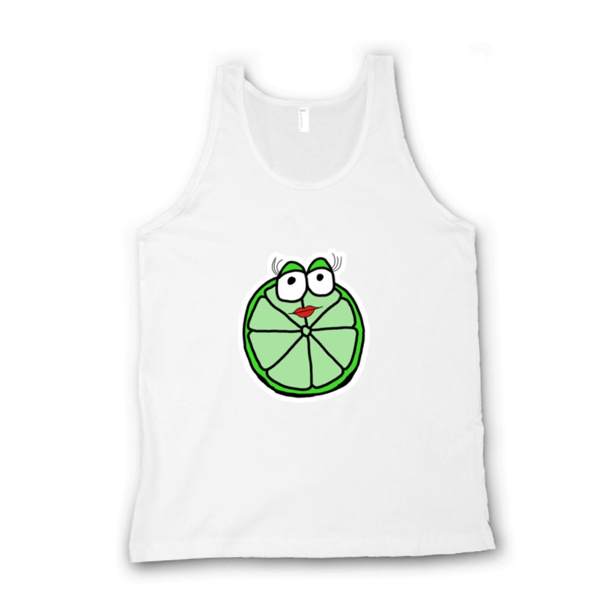 Lime Unisex Tank Top Large white