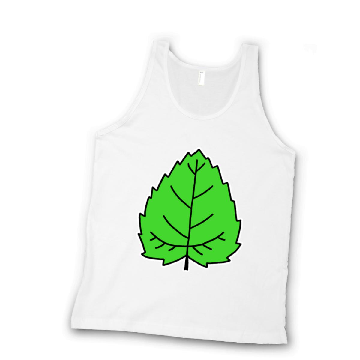 Mulberry Leaf Unisex Tank Top Small white