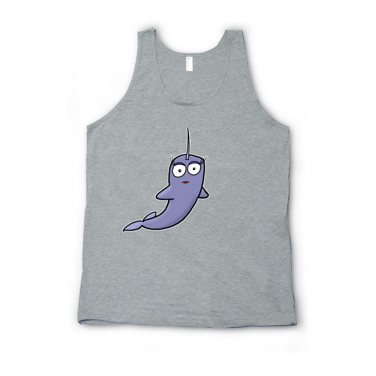 Narwhal Unisex Tank Top Small heather-grey
