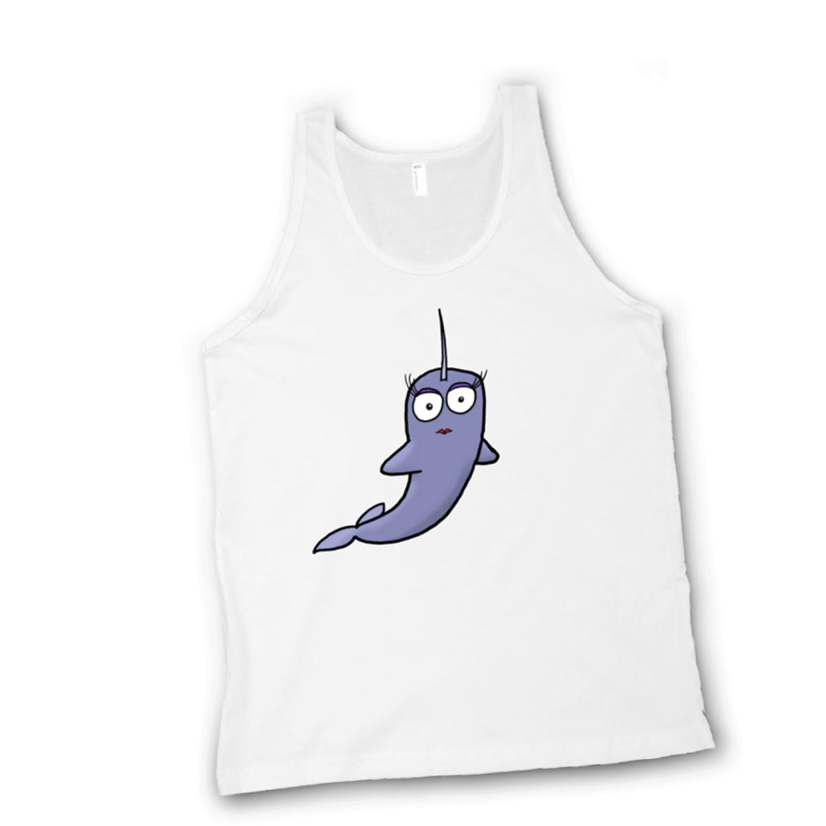 Narwhal Unisex Tank Top Extra Small white