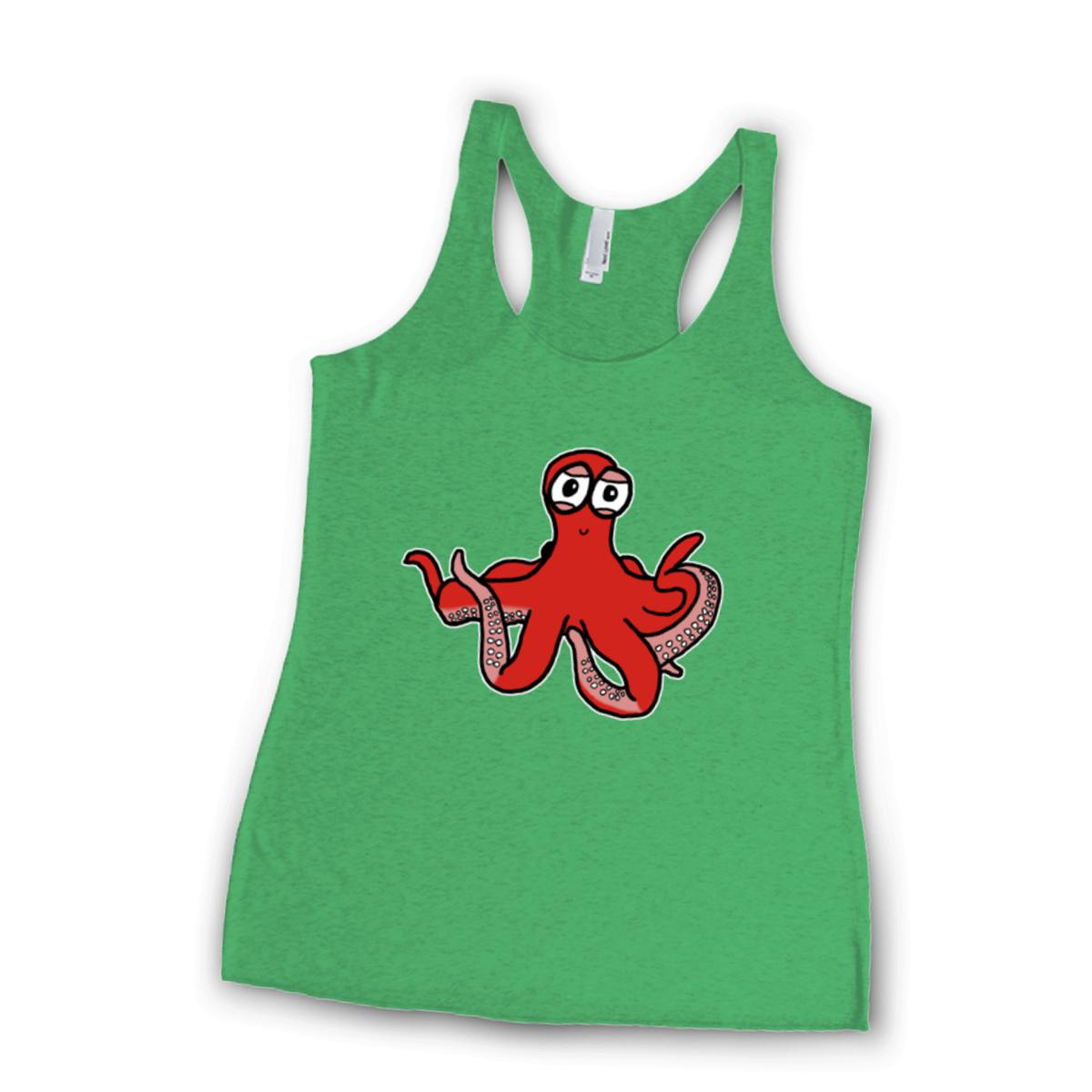 Octopus Ladies' Racerback Tank Small envy-green