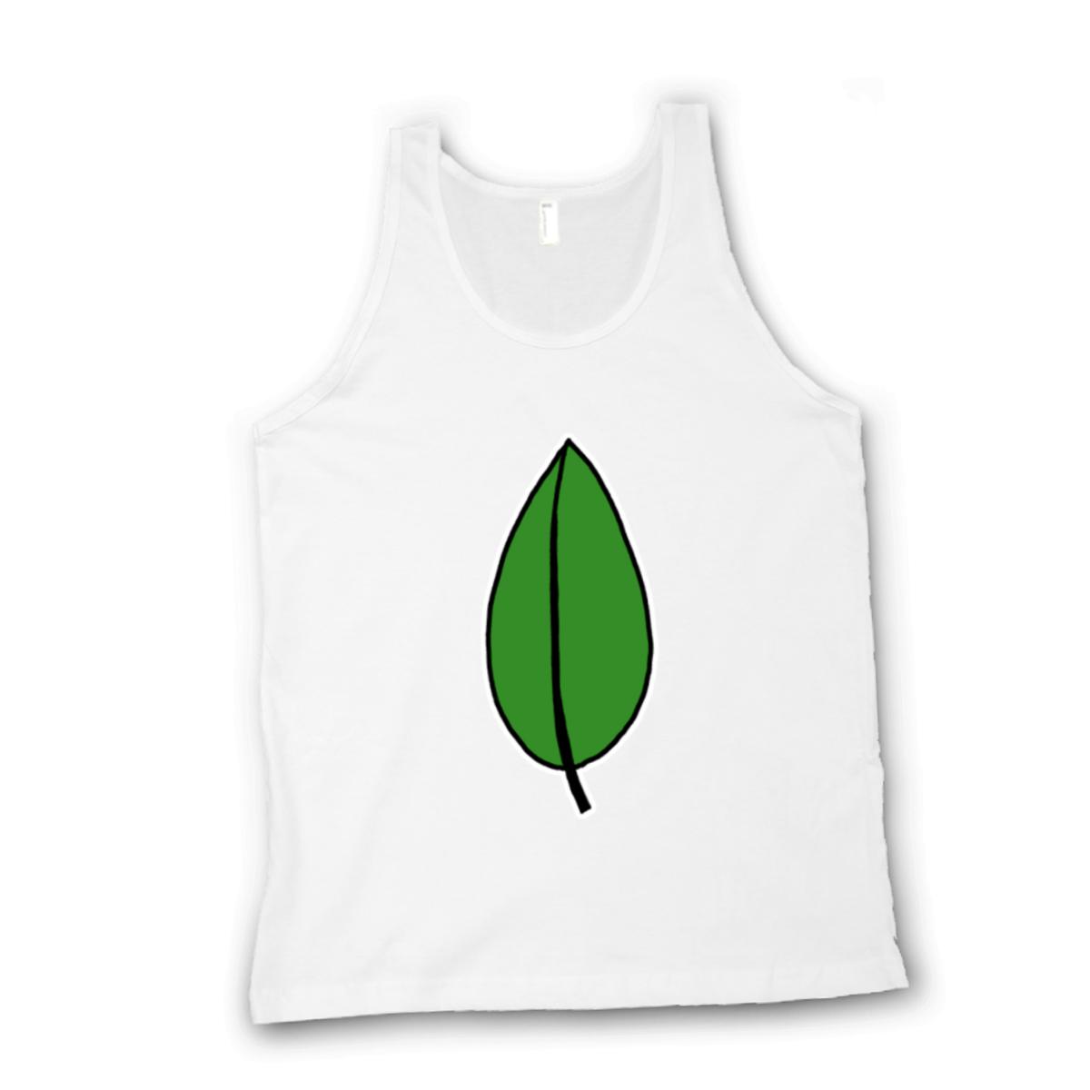 Olive Leaf Unisex Tank Top Extra Small white