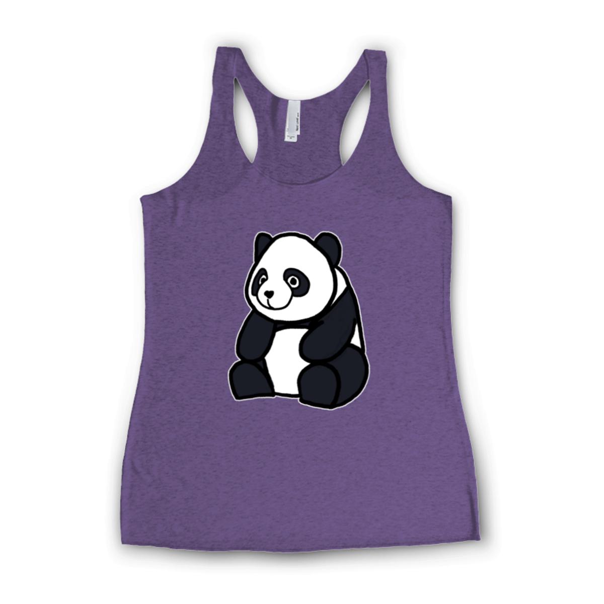 Panda Ladies' Racerback Tank Large purple-rush