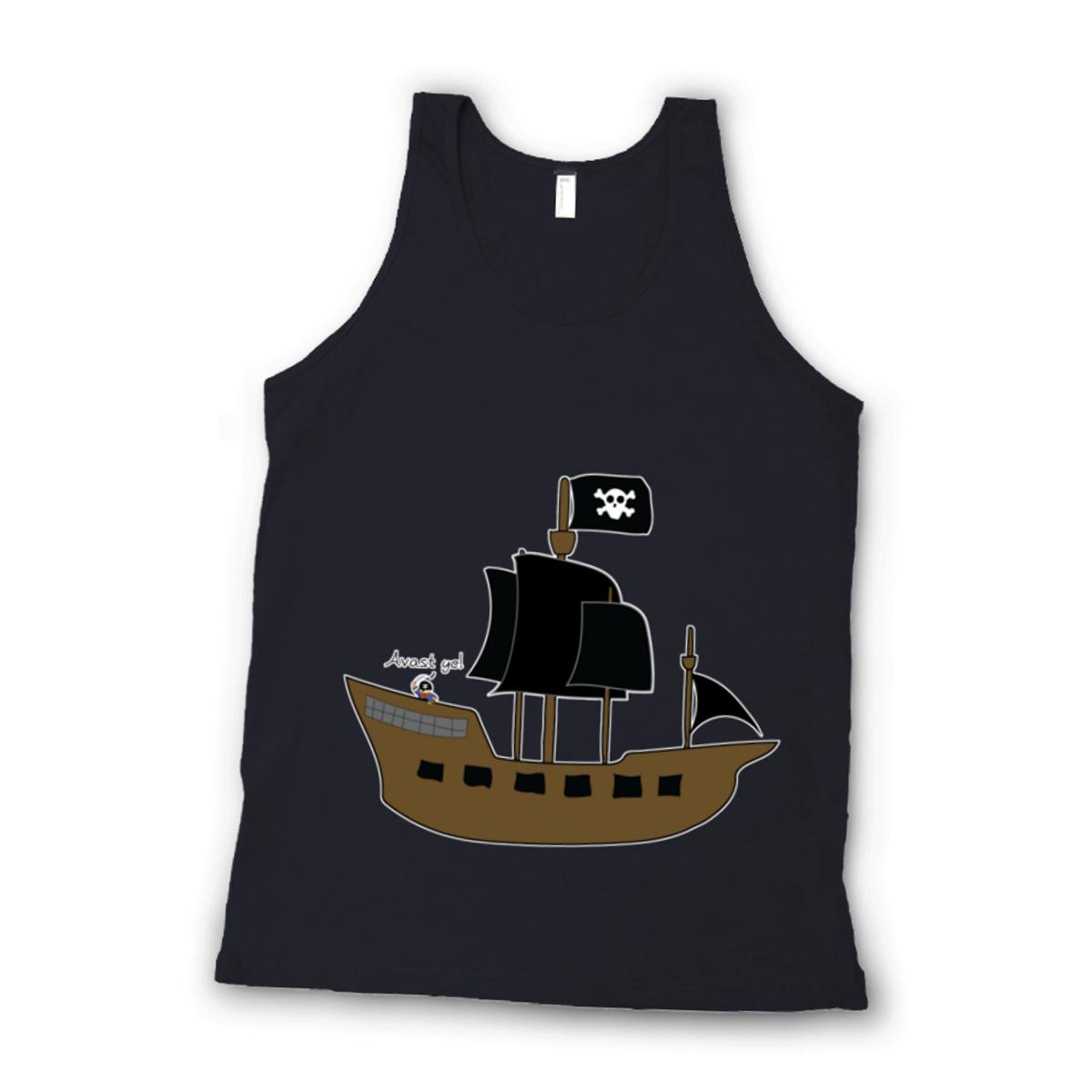 Pirate Ship Unisex Tank Top Extra Small black