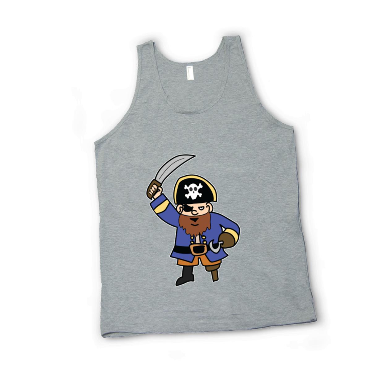 Pirate Unisex Tank Top Double Extra Large heather-grey