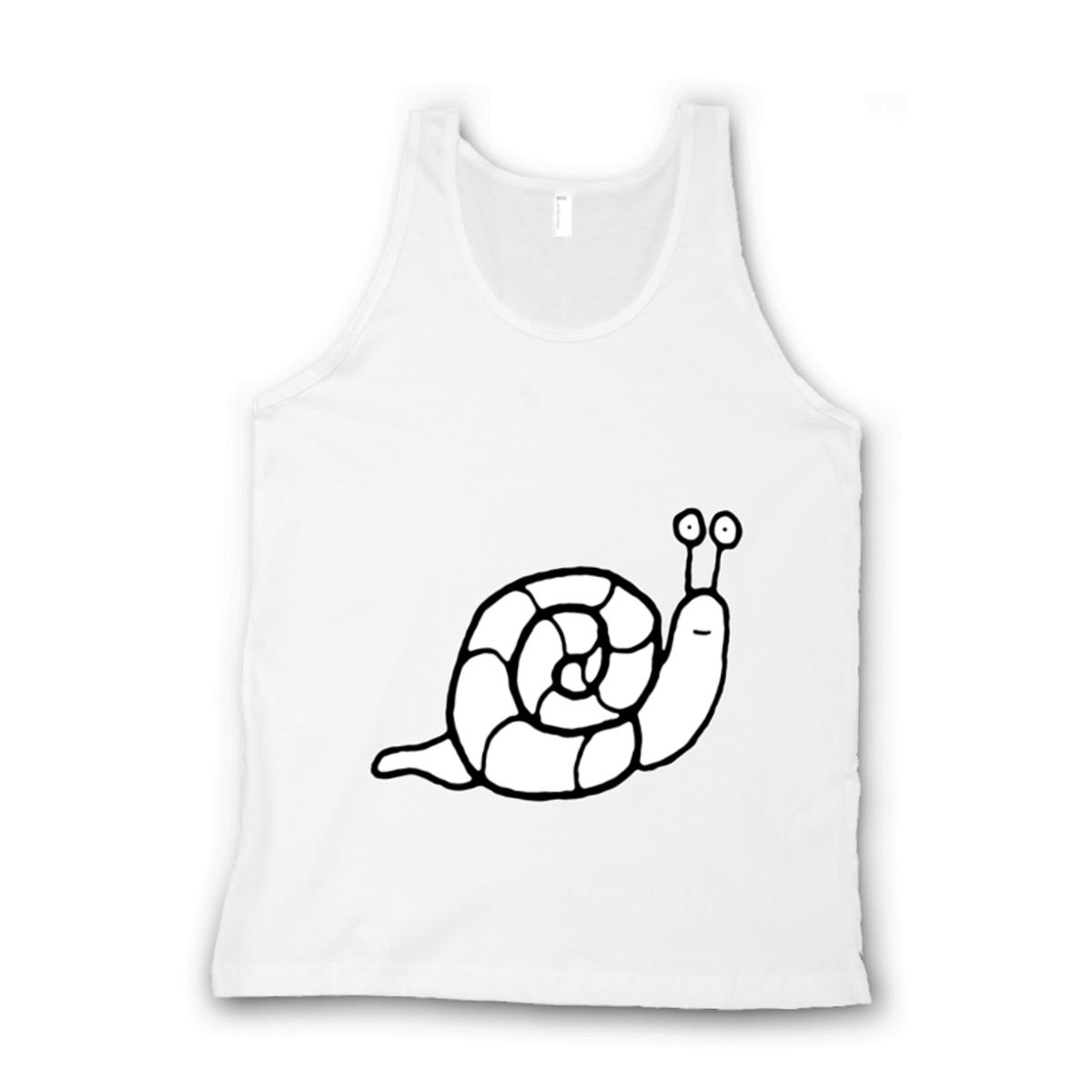 Snail Unisex Tank Top Double Extra Large white