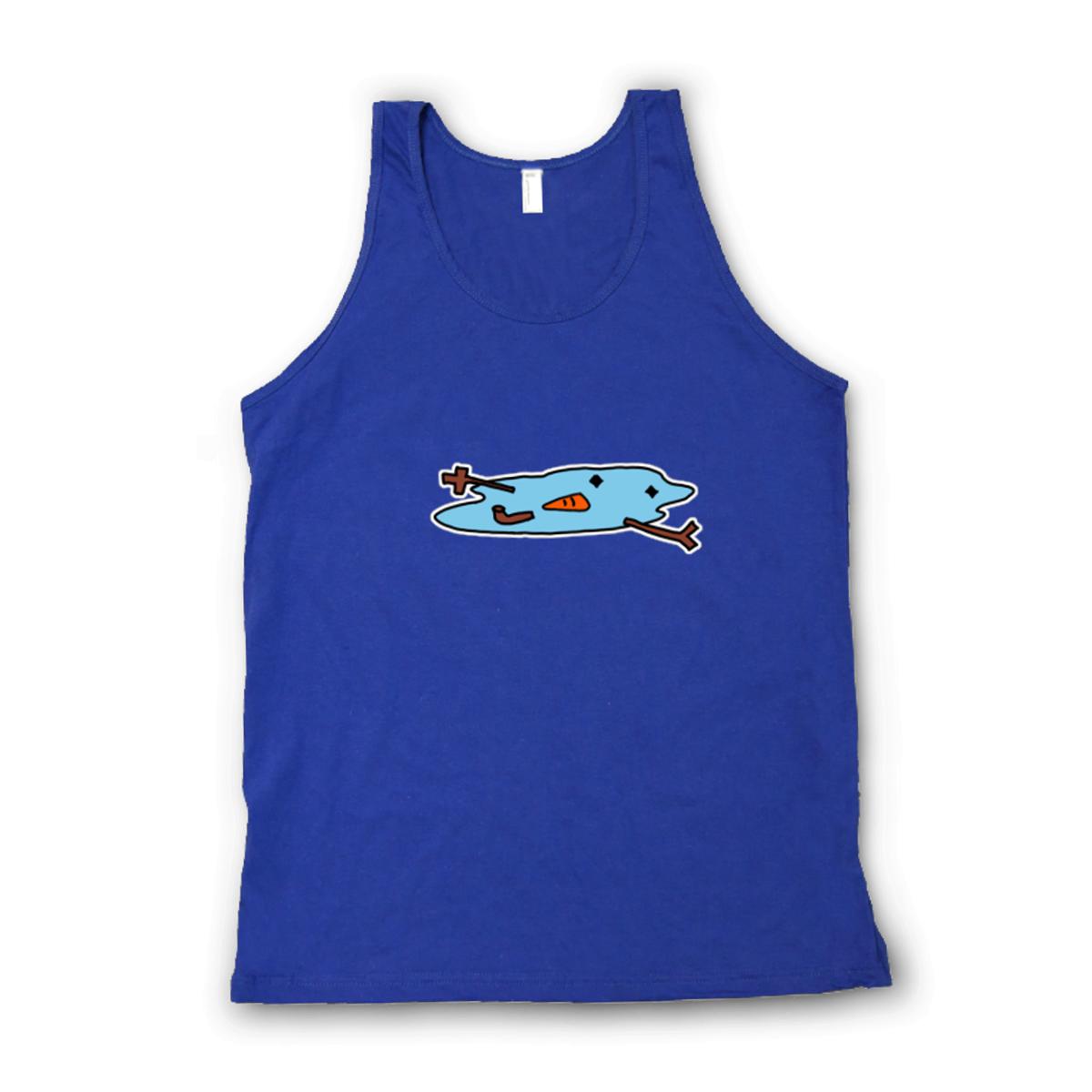 Snowman Puddle Unisex Tank Top Extra Small lapis