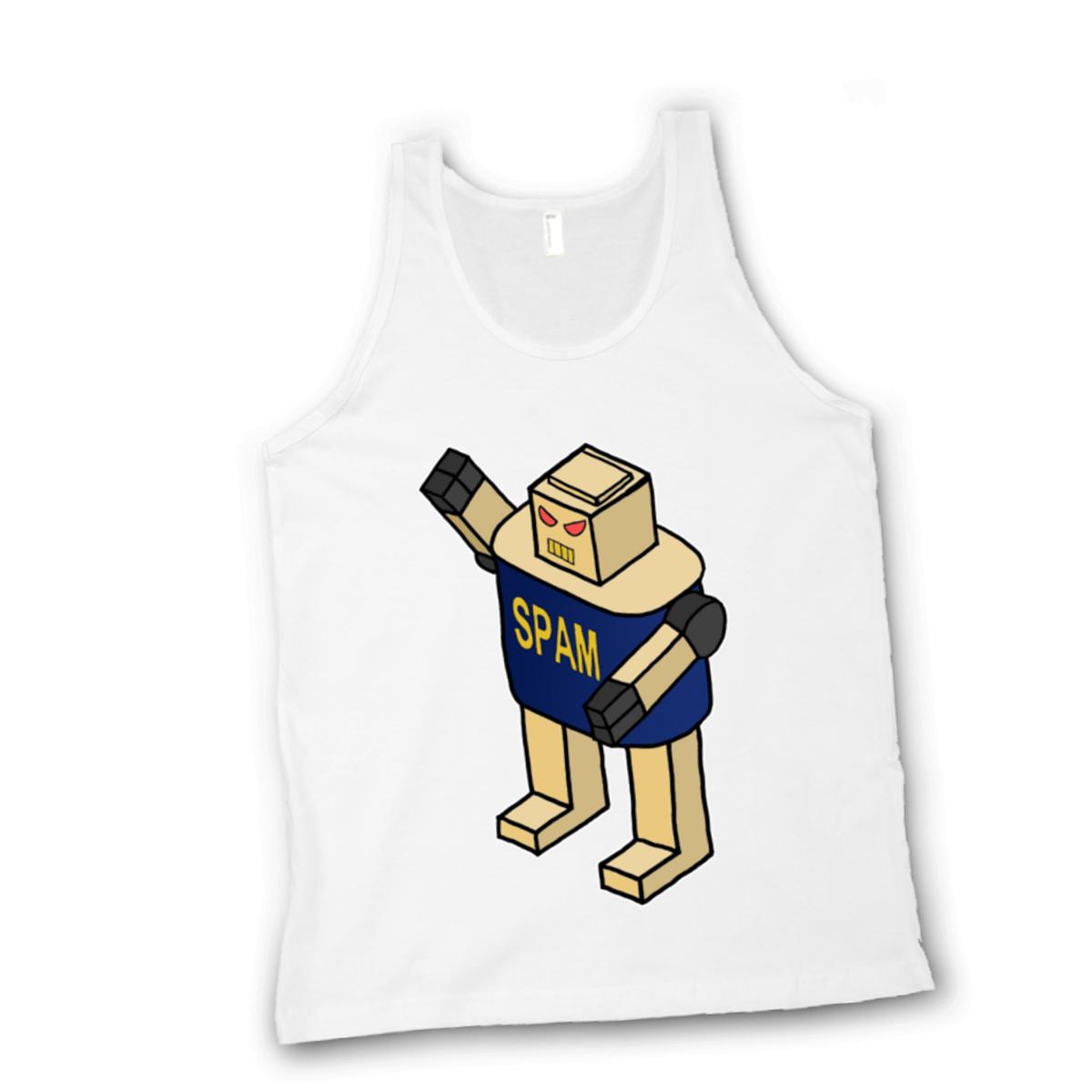 Spam Bot Unisex Tank Top Extra Small white