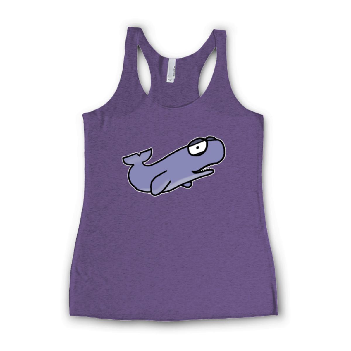 Sperm Whale Ladies' Racerback Tank Extra Large purple-rush