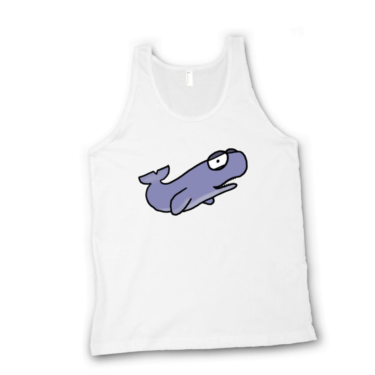 Sperm Whale Unisex Tank Top Extra Small white