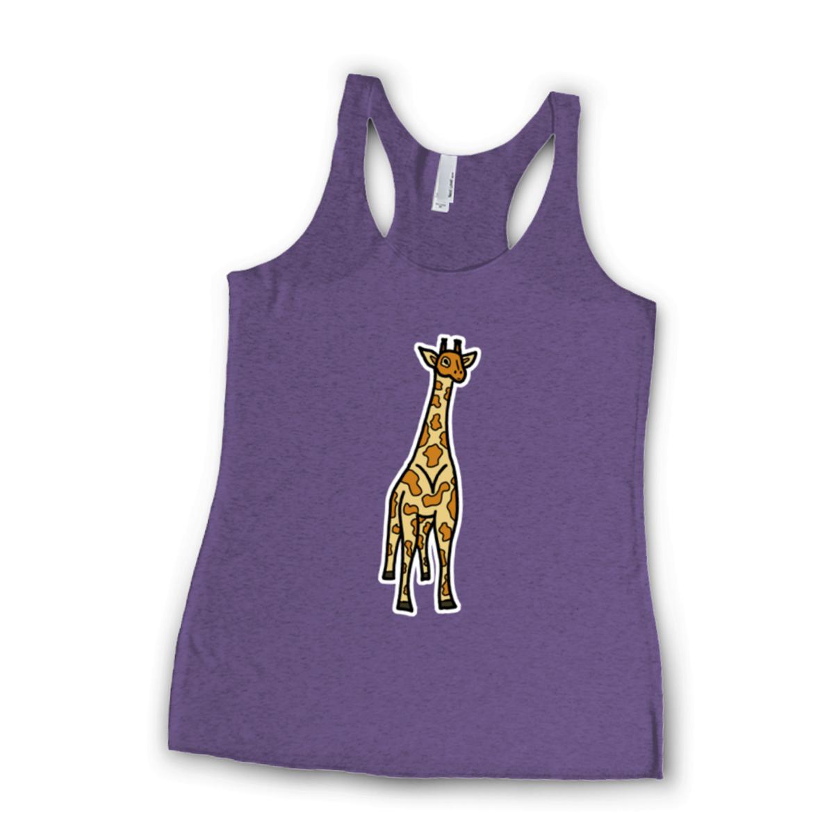 Toy Giraffe Ladies' Racerback Tank Extra Large purple-rush