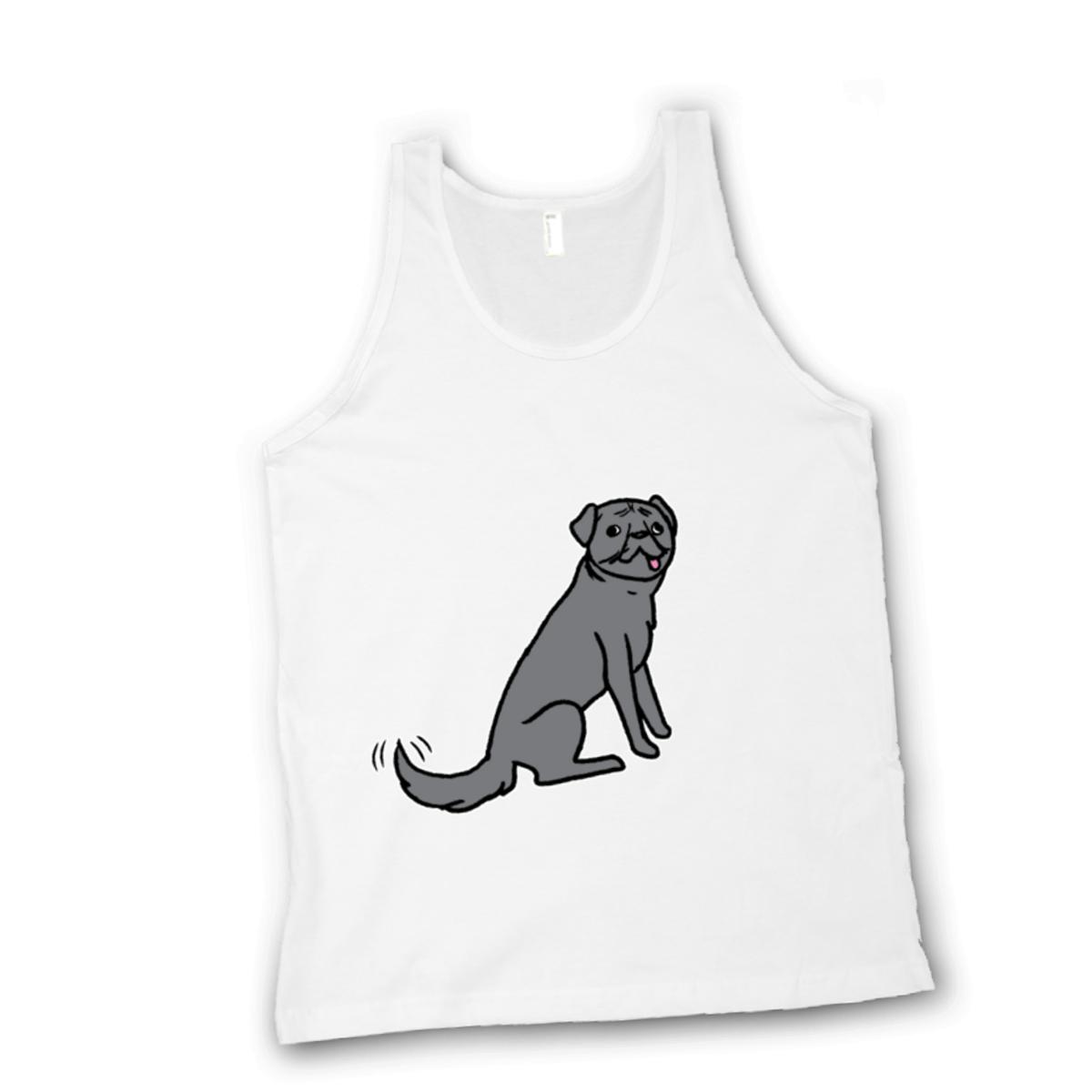 Wolf Pug Unisex Tank Top Extra Small white