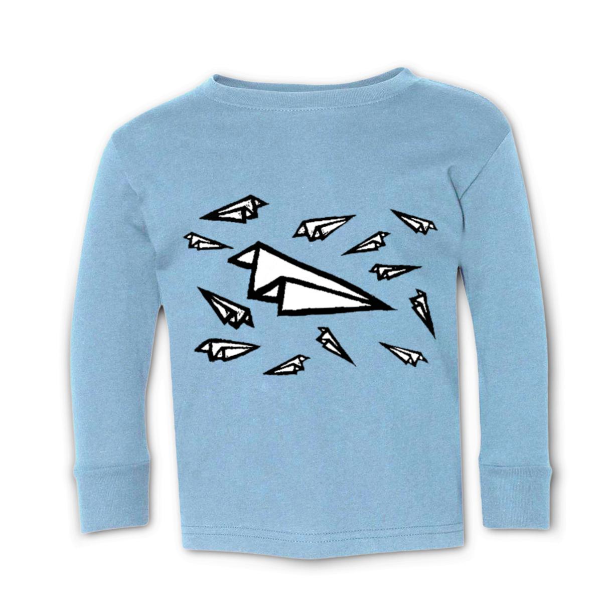 Airplane Frenzy Toddler Long Sleeve Tee 56T light-blue