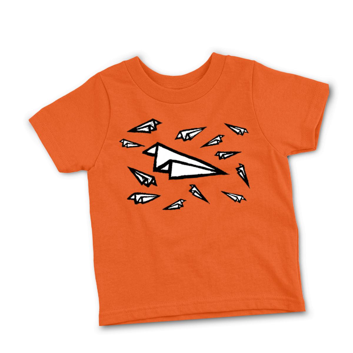 Airplane Frenzy Toddler Tee 2T orange