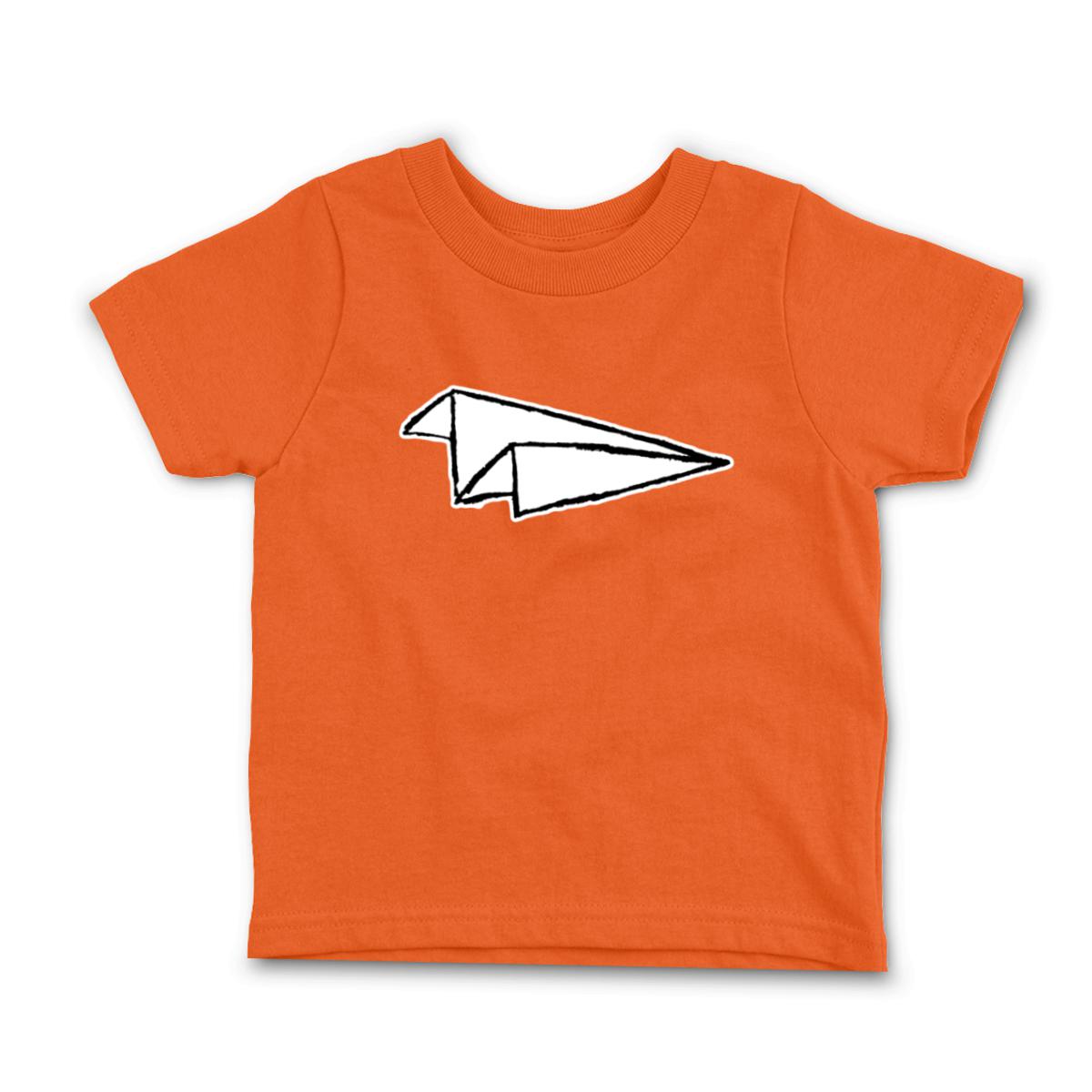 Airplane Sketch Toddler Tee 4T orange
