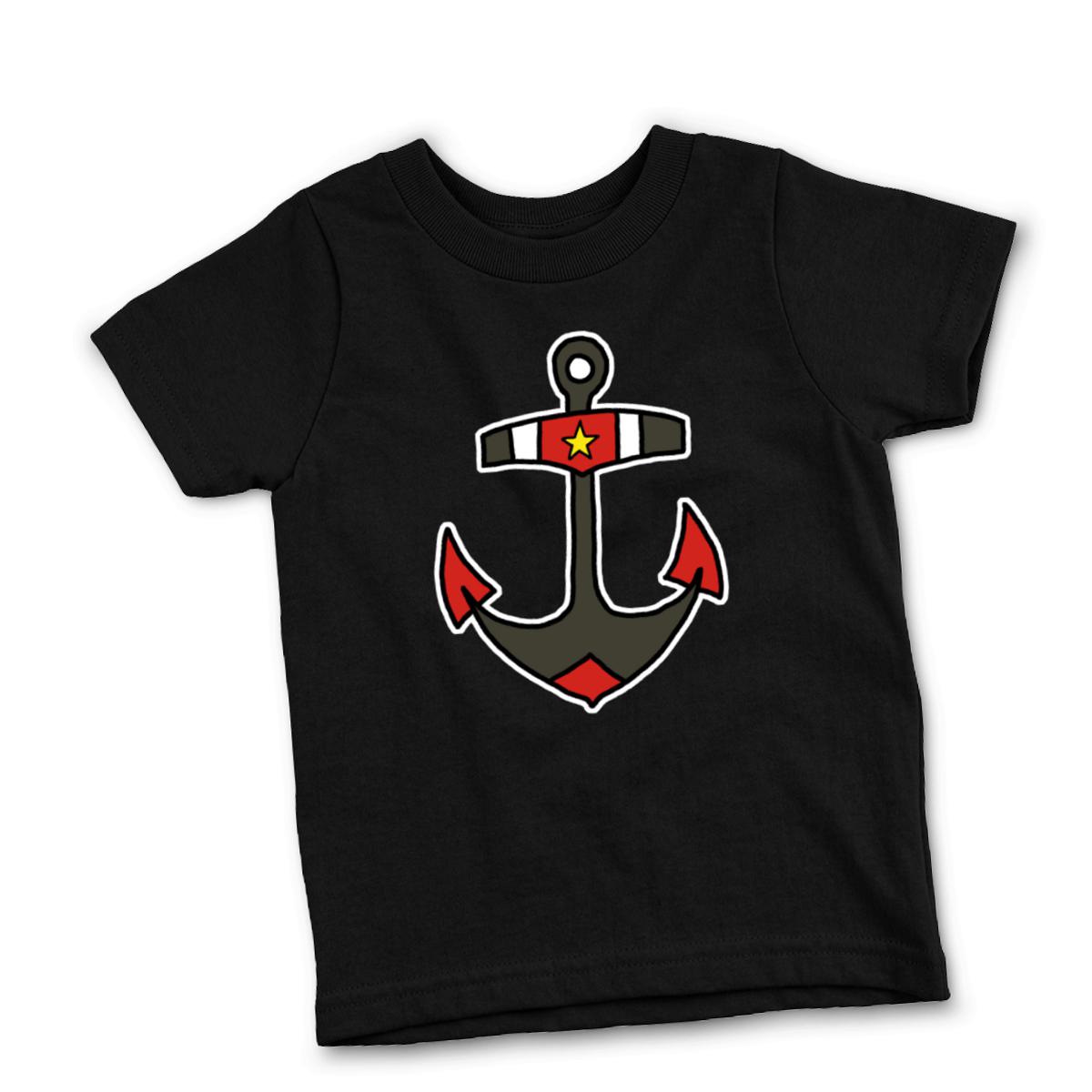 American Traditional Anchor Kid's Tee Small black