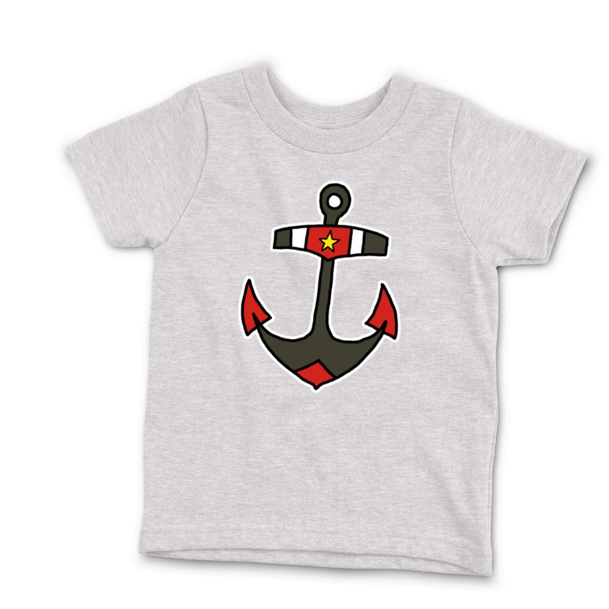 American Traditional Anchor Kid's Tee Small heather