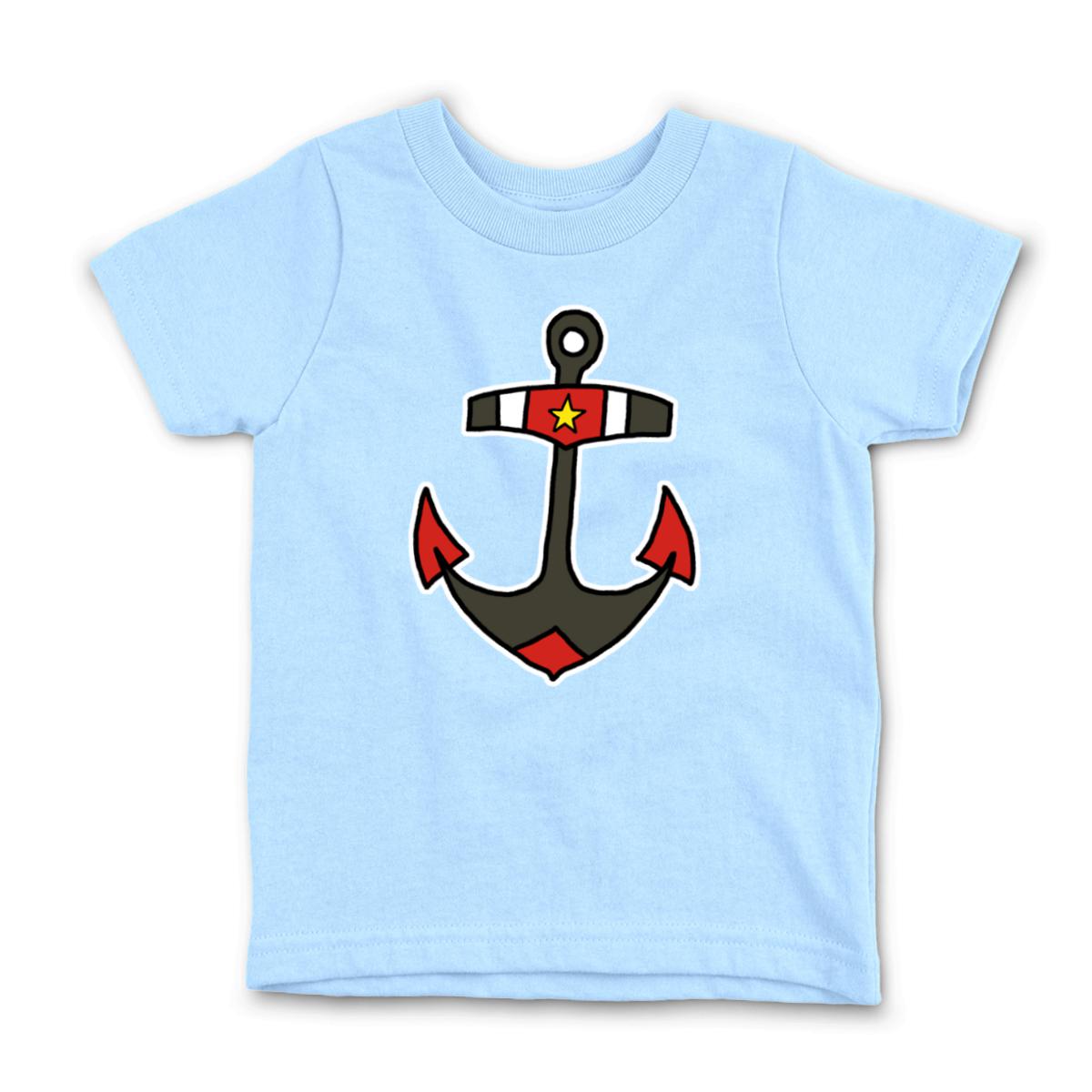 American Traditional Anchor Kid's Tee Large light-blue