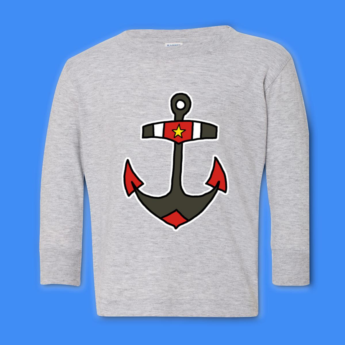 American Traditional Anchor Toddler Long Sleeve Tee